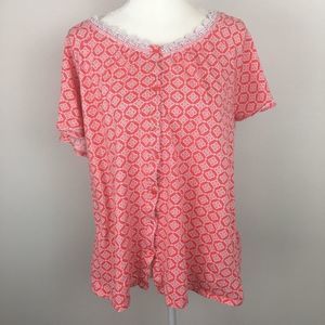 Secret Treasures Blouse XL color orange white blue